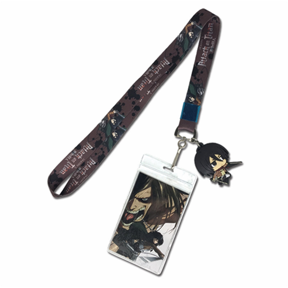 ATTACK ON TITAN 2 - MIKASA LANYARD w/ID HOLDER & CHARM