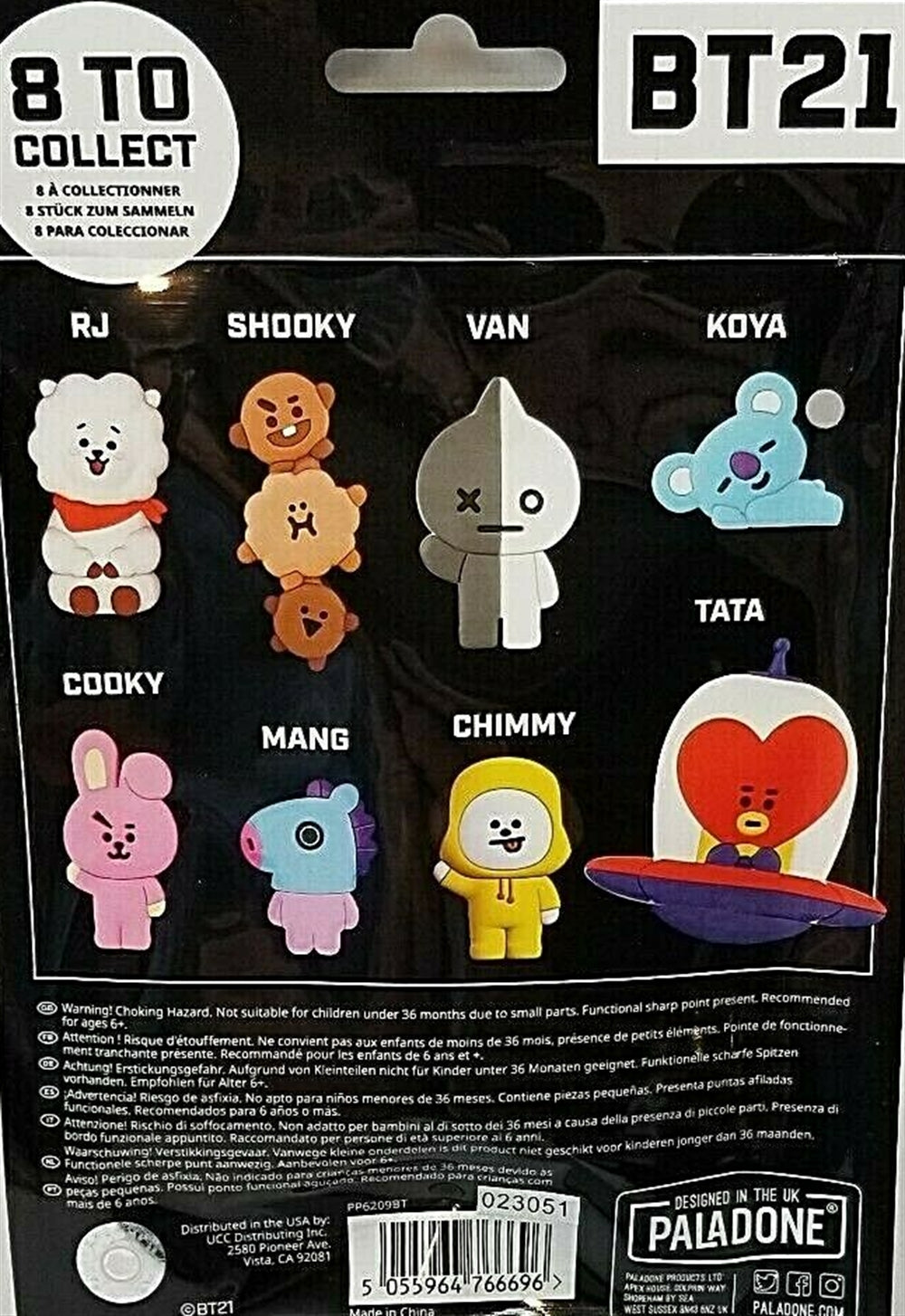 BT21 Rubber Pin Badges Blind Bag Asst-12pcs PDQ