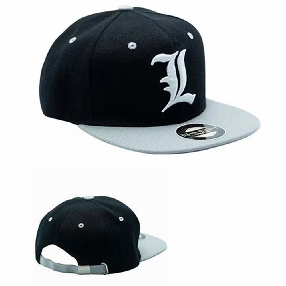 DEATH NOTE "L" Snapback Cap - Black & Grey