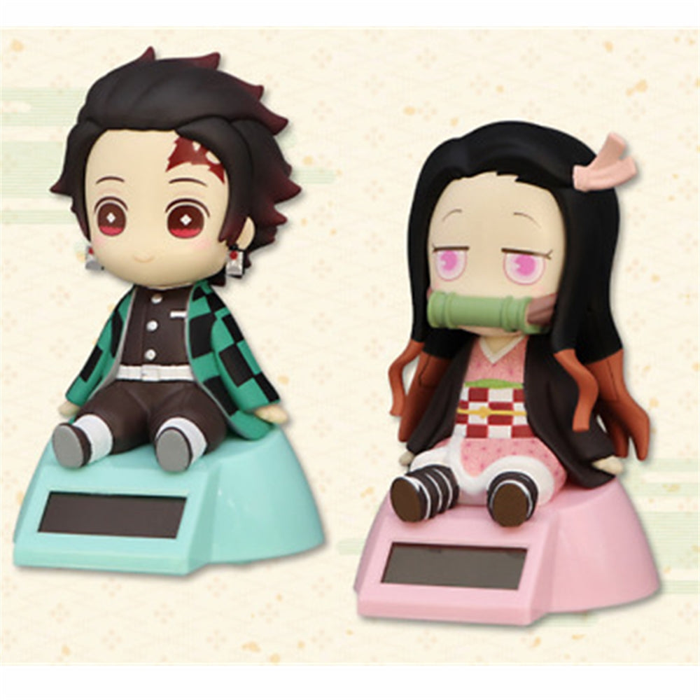 Demon Slayer Tanjiro & Nezuko Sitting Pose Solar Figure-Set of 2-Japan Version