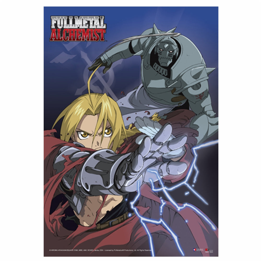 FMA-Edward&Alphonse W/ Blue Background Wall Scroll-NEW