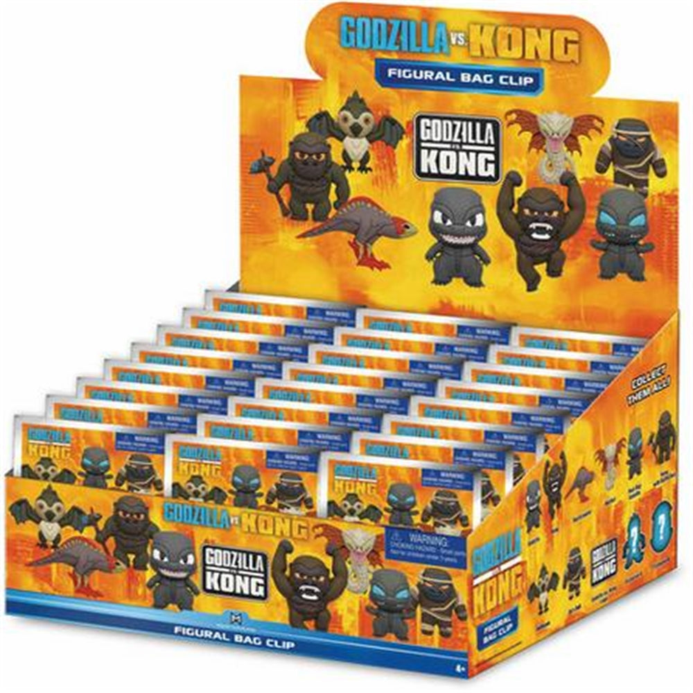 Godzilla vs Kong 3D Foam Keyring Asst-24pcs PDQ