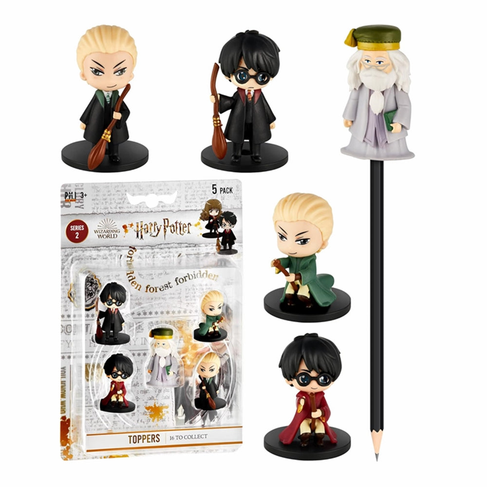 HARRY POTTER 5 PACK FIGURAL PENCIL TOPPERS in BLISTER PACK
