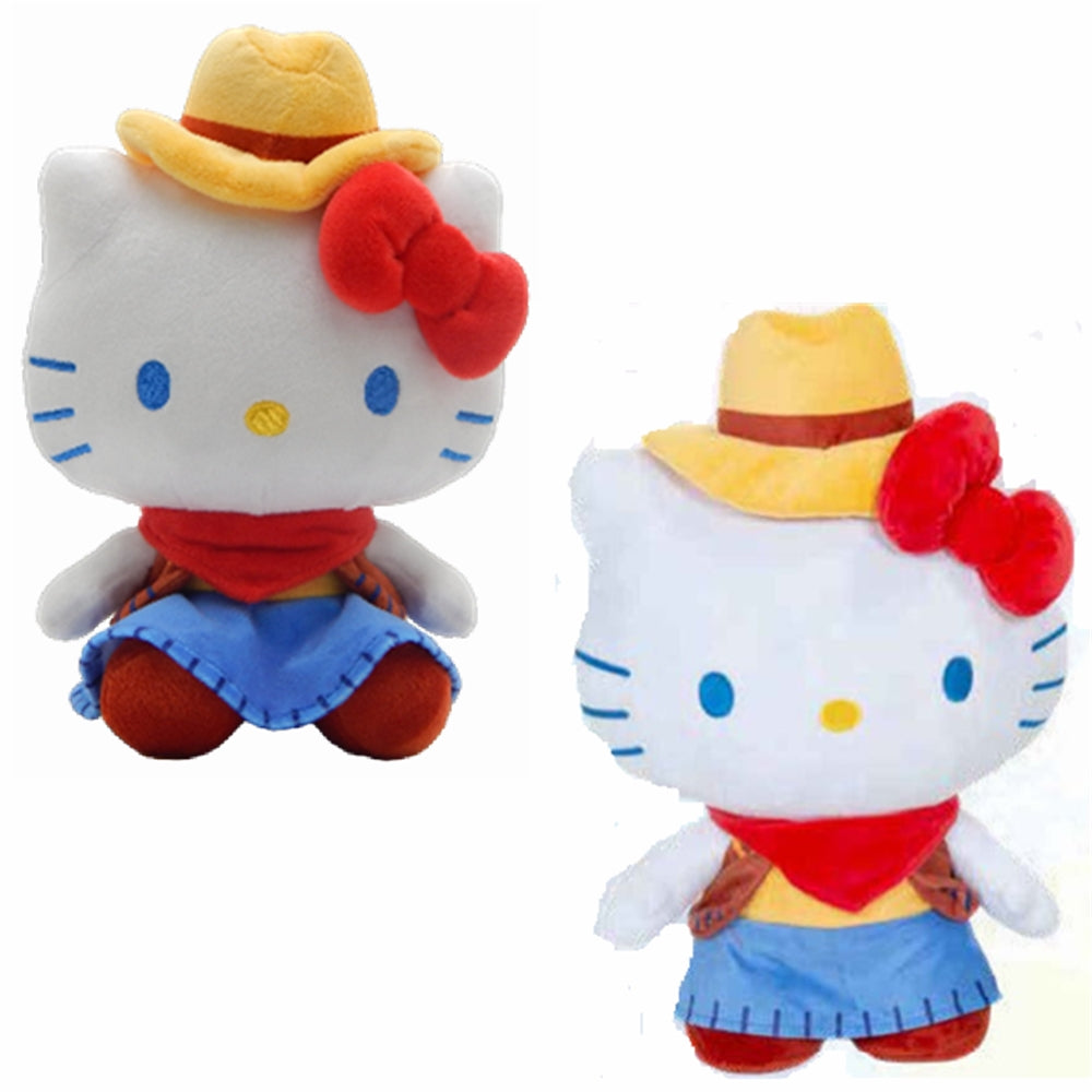 HELLO KITTY - 5.5 INCH SITTING AND STANDING COWGIRL PLUSH SET