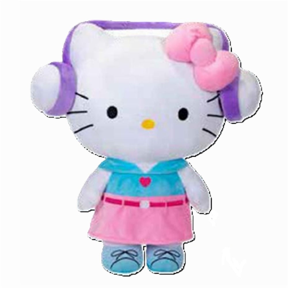 HELLO KITTY with HEADPHONES 17.5 Inch Large Plush