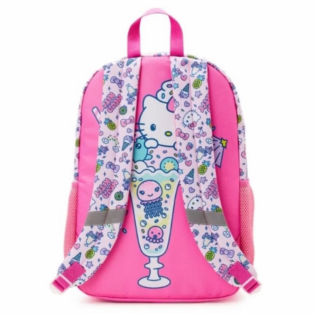 Hello Kitty 17 Inch " Dessert Time!" Double Fun School Backpack with Laptop Pocket