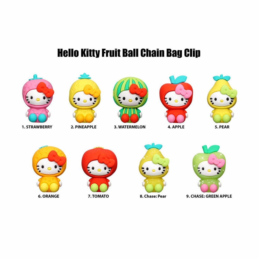 Hello Kitty Fruit Series 3D Foam Clip Bag Asst-24pcs PDQ