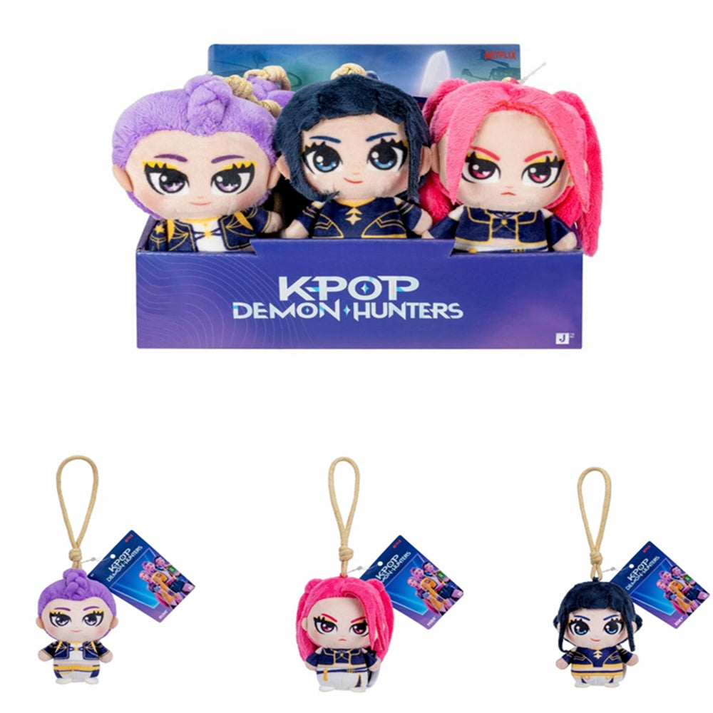 KPOP DEMON HUNTERS - 4" PLUSH CLIP-ON ASST - 12pcs PDQ