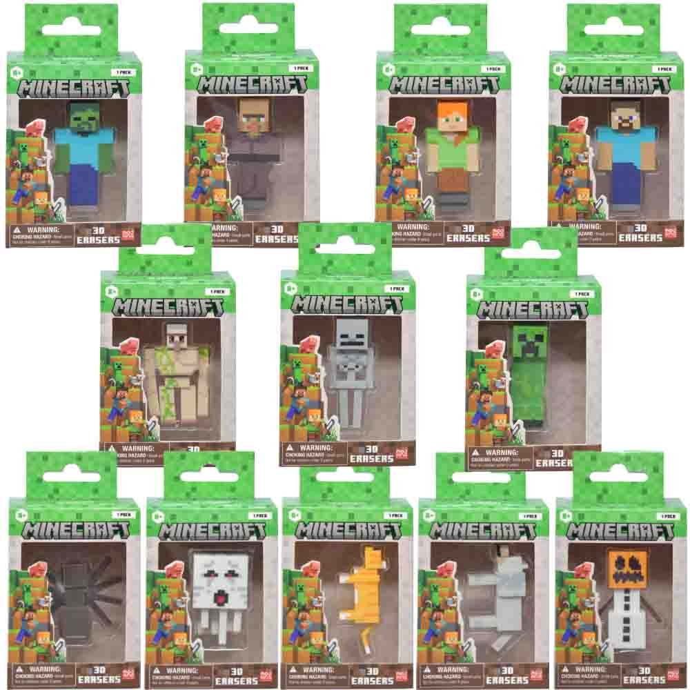 Minecraft 1pk 3D Eraser Asst-Set of 12