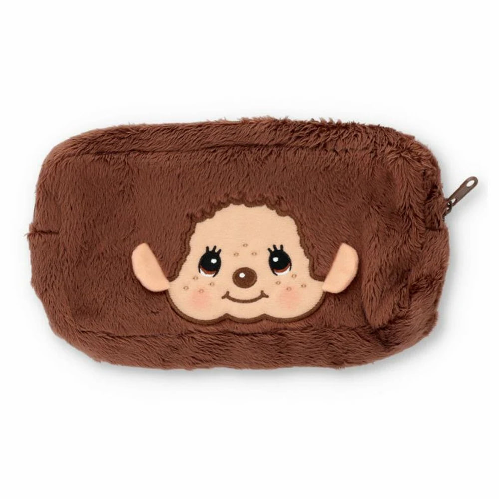 Monchhichi Face Embroidery Patch Rectangle Shape Soft Pouch