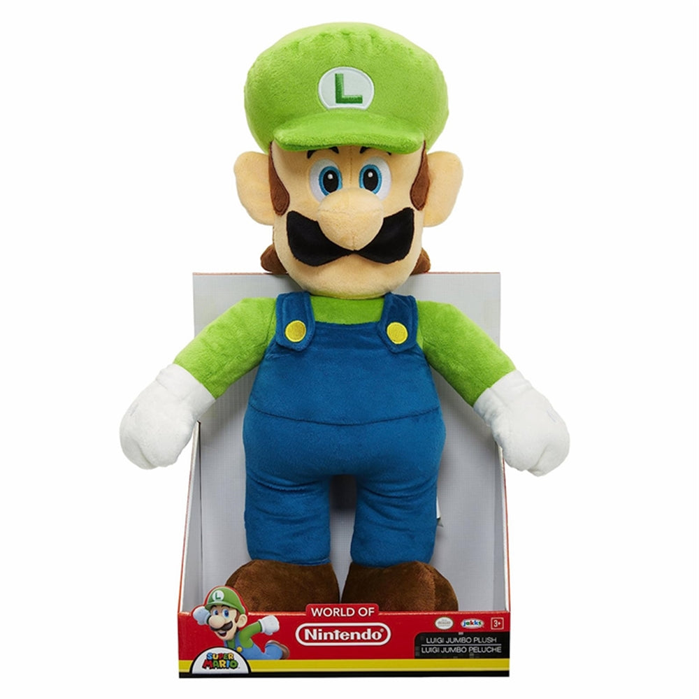Nintendo - Jumbo Basic Plush 19 Inch Luigi in Display Tray