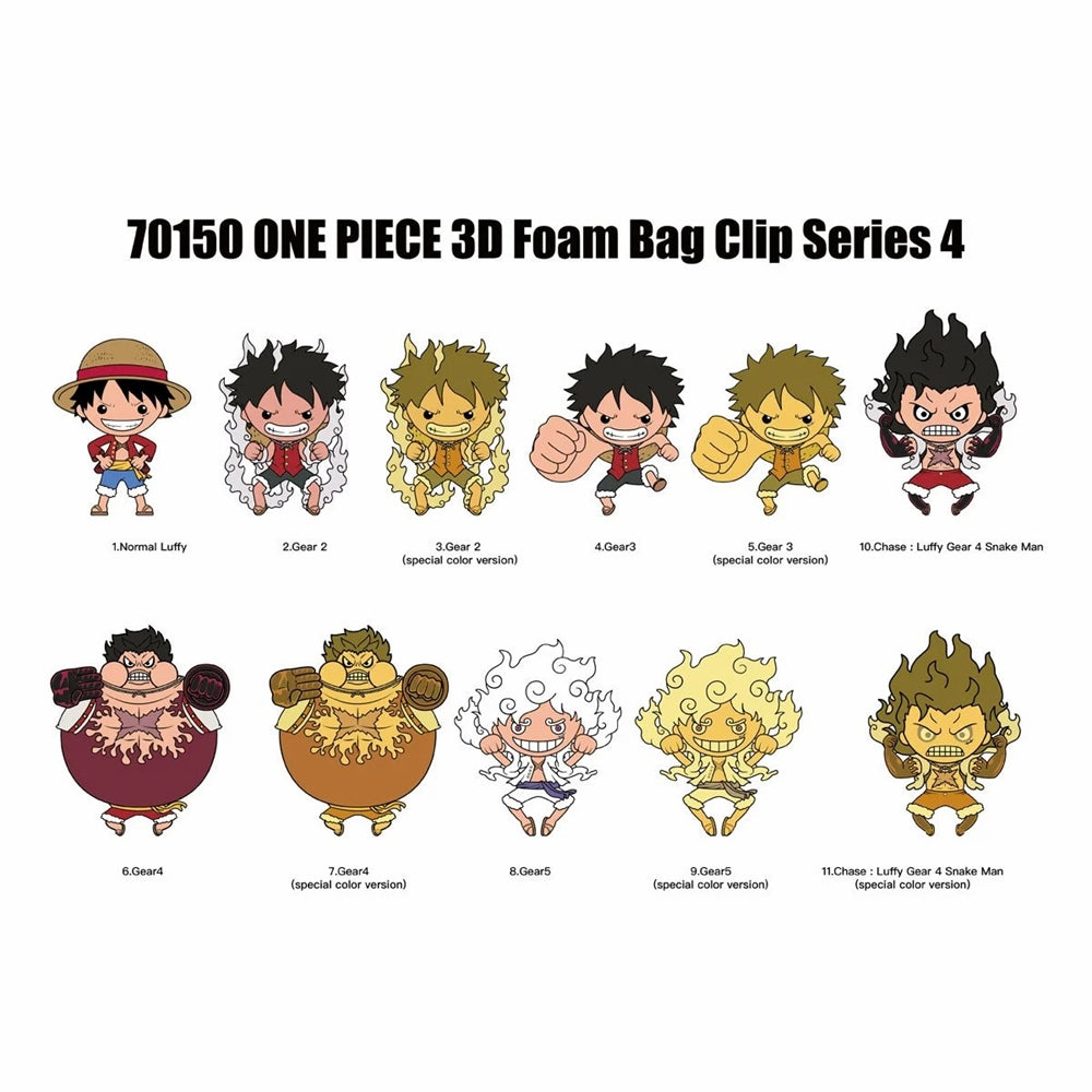 ONE PIECE 3D FOAM KEYRING BLIND BAG ASST - SERIES 4-24pcs PDQ