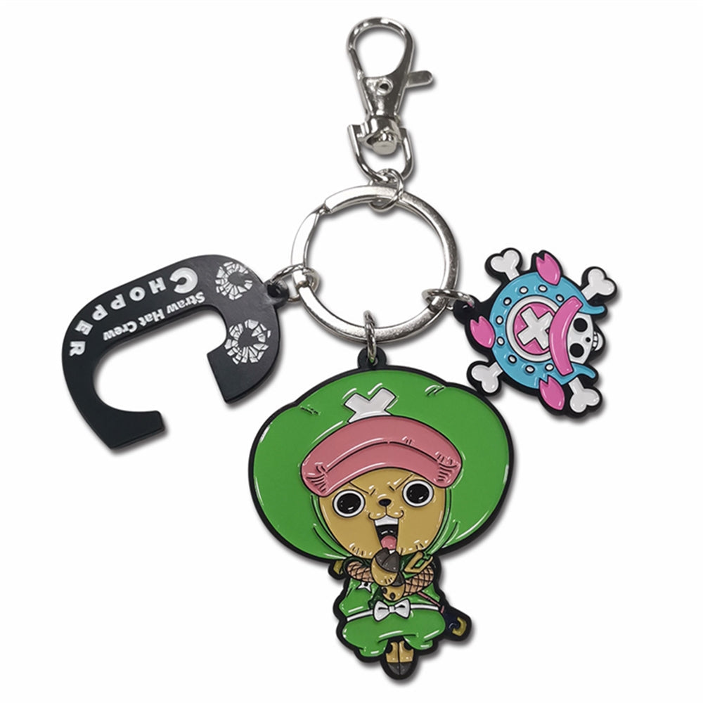 ONE PIECE - CHOPPER WANO VERSION SD WITH THREE CHARMS ENAMEL KEYCHAIN