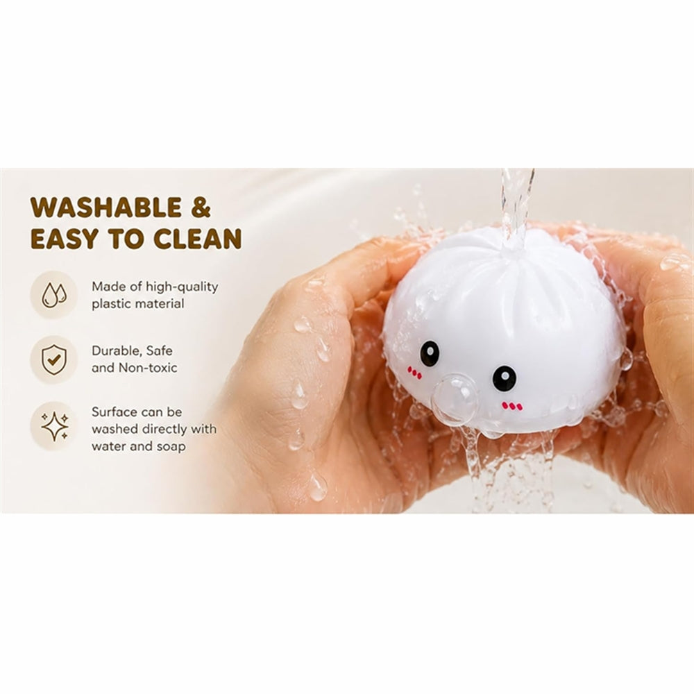 Plastic Bao Bun Squeeze with Bubble Blowing Stress Relief Toy Asst-12pcs PDQ