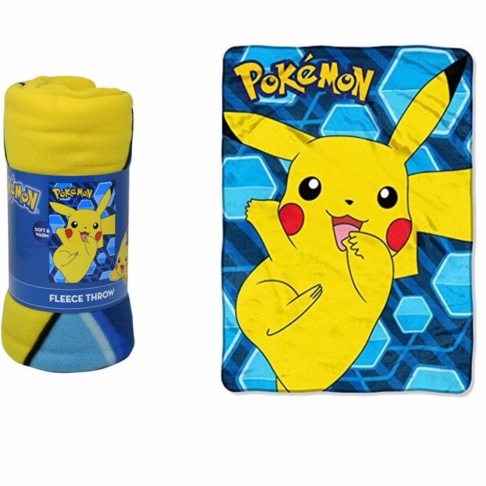 Pokemon Glitch Pikachu Fleece Throw