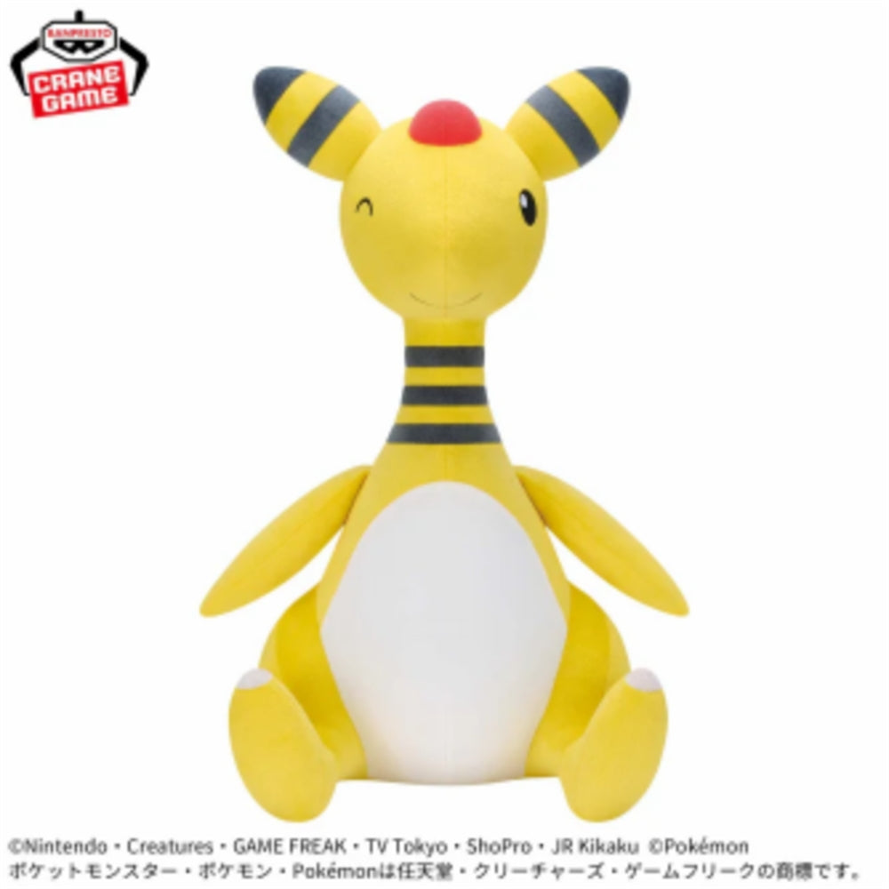 Pokemon Mecha Mofugutto Winking Ampharos Plush-Japan Version