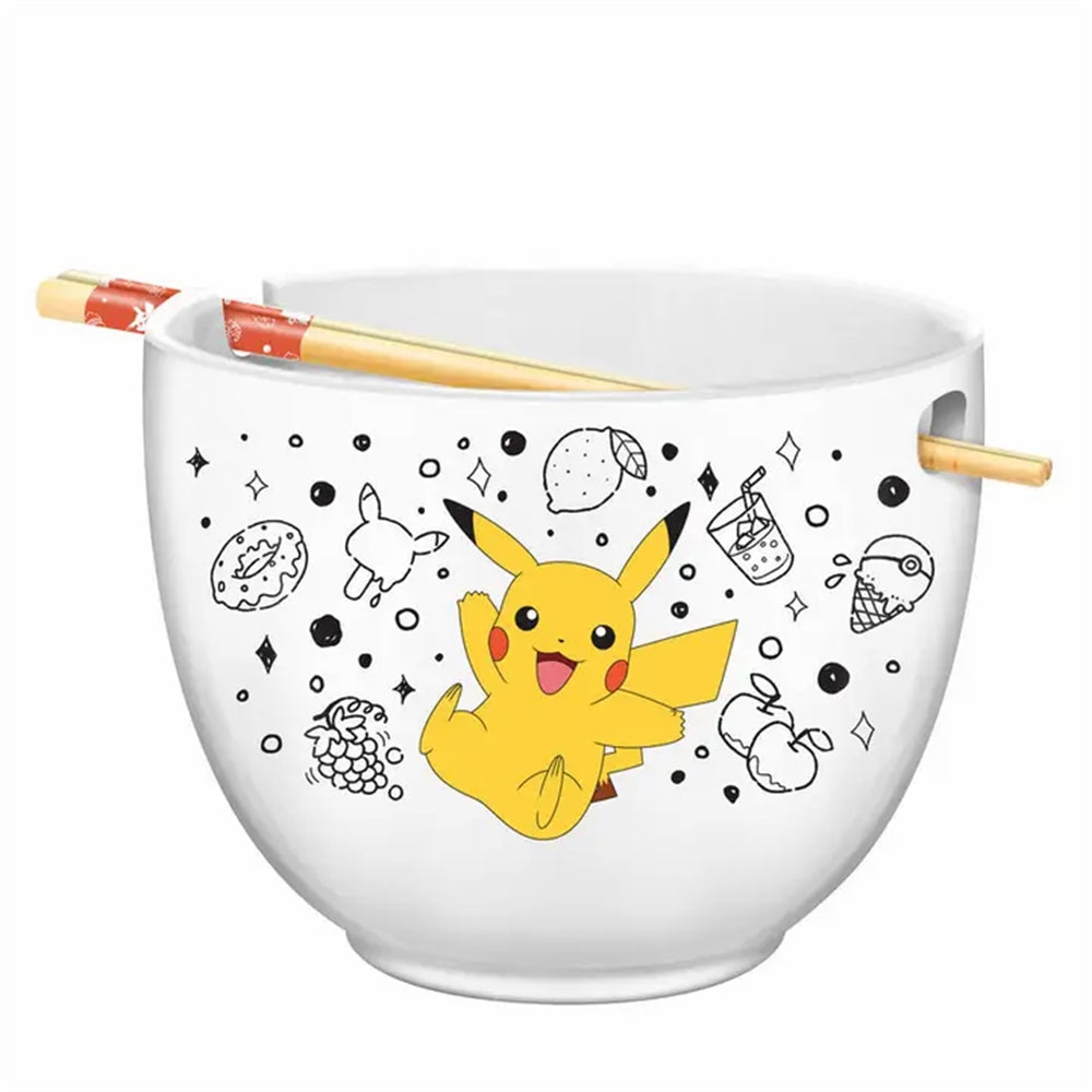 Pokemon Pikachu Sweets Time 20oz Ceramic Ramen Bowl & Chopstick