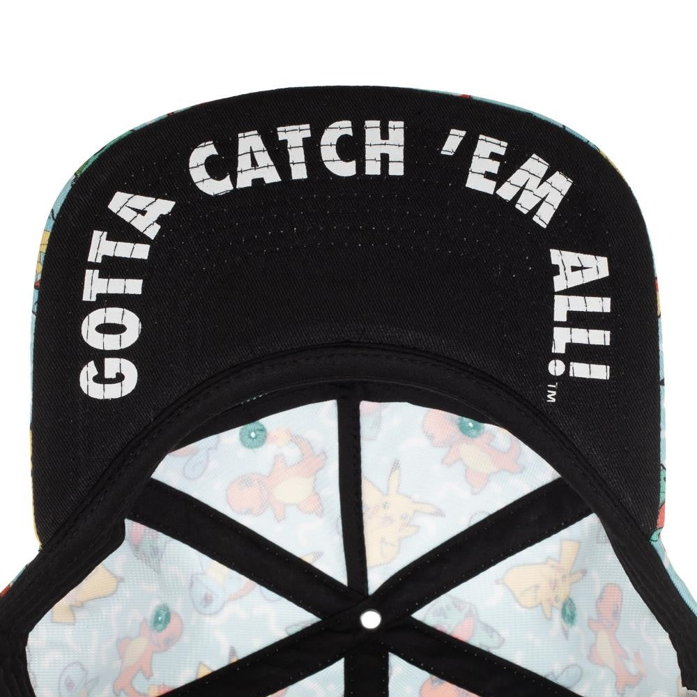 Pokemon All Over Print Character Snapback Hat-Special Offer