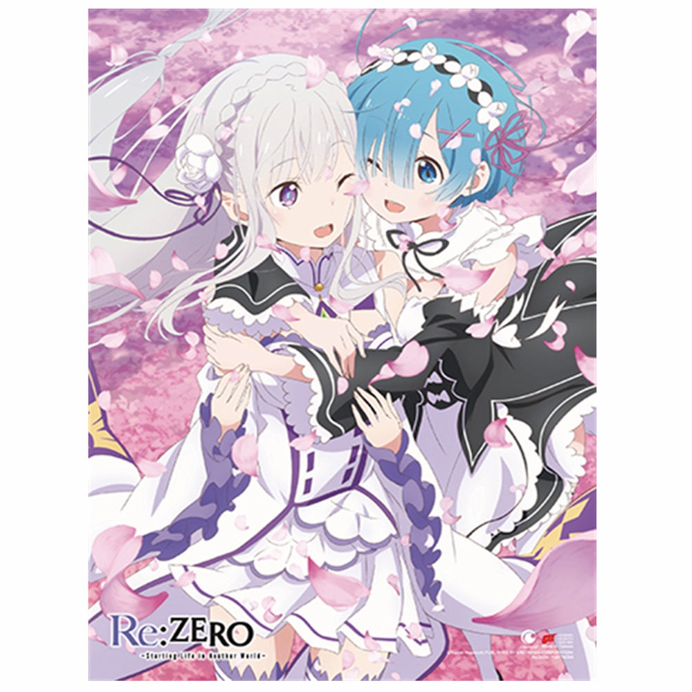 RE:ZERO - EMILIA & REM IN SPRING WALL SCROLL
