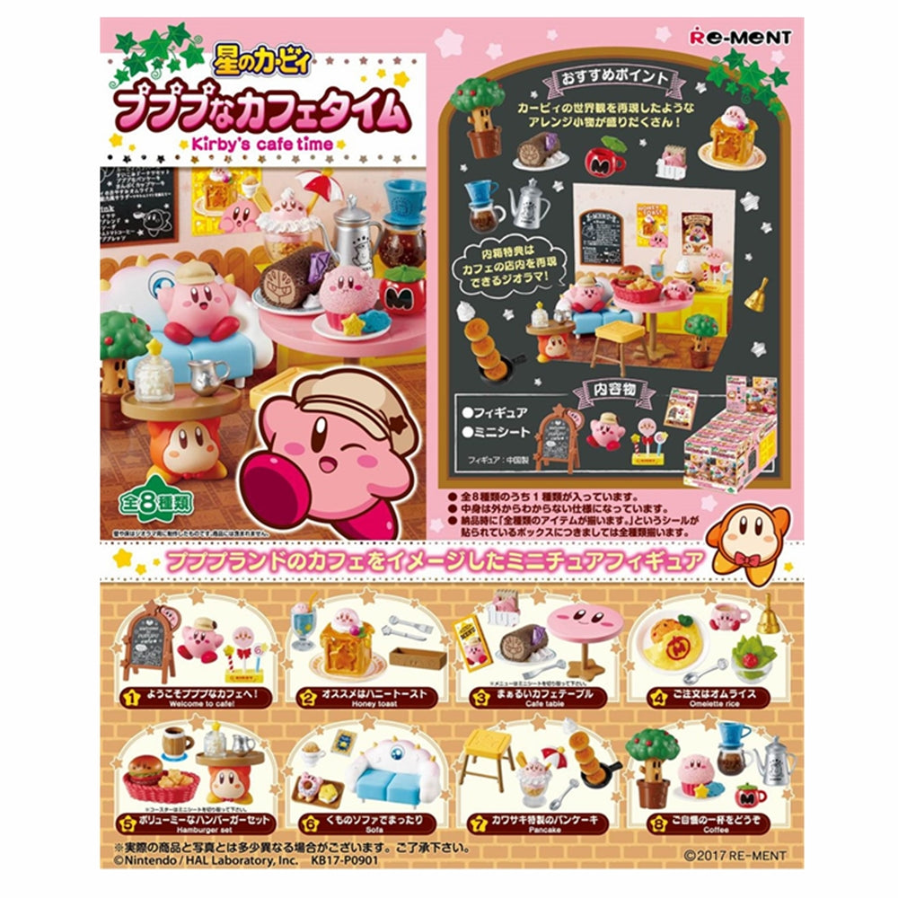 Re-ment:Kirby - Pupupu Café Time Mini Figure & Playset Collection-Set of 8(Box)