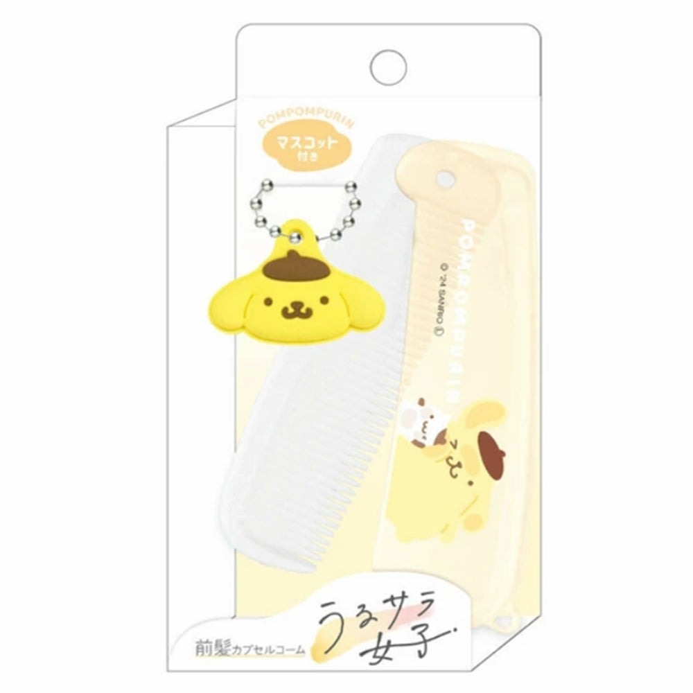 Sanrio Pompompurin Hair Comb with PVC Charm & Ball Chain-Japan Imports
