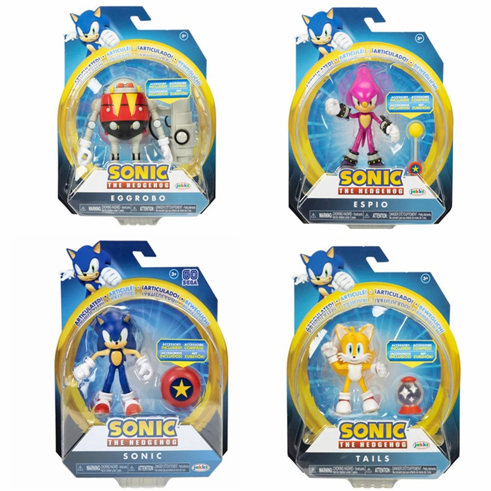 Sonic the Hedgehog 4" Basic AF Asst-Wave 9-Set of 6