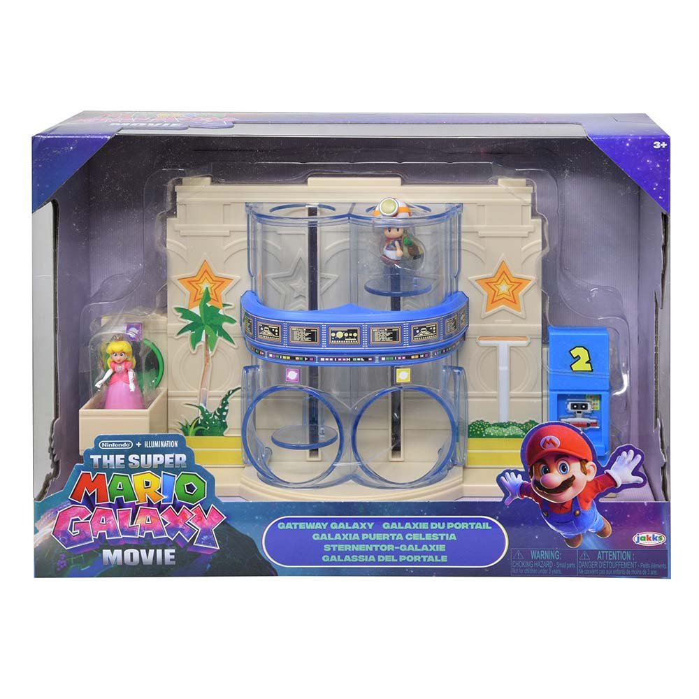 Super Mario Galaxy Movie Gateway Galaxy Diorama with Figures Set