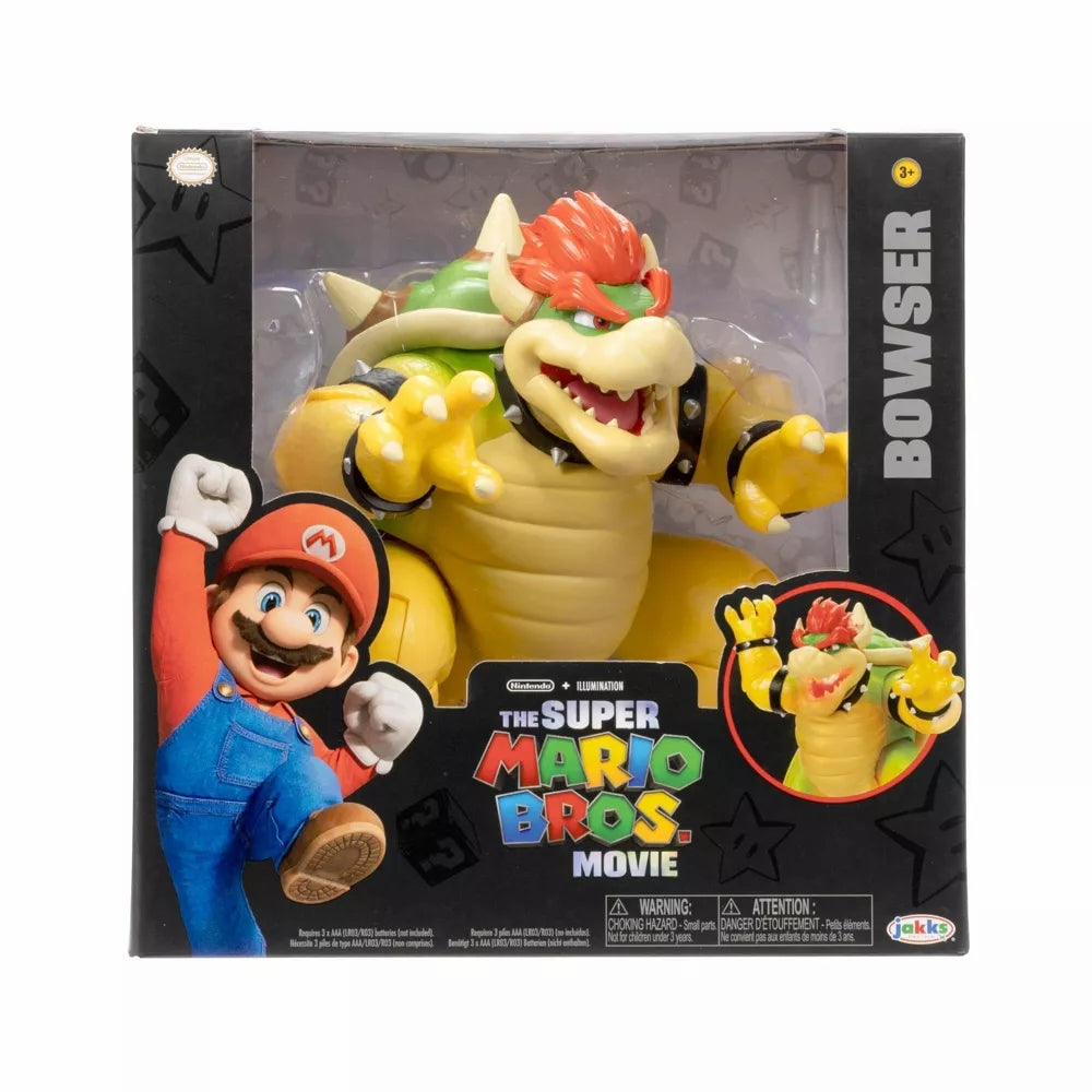 Super Mario Movie 7 inch Fire Breathing Bowser Figure in a Box