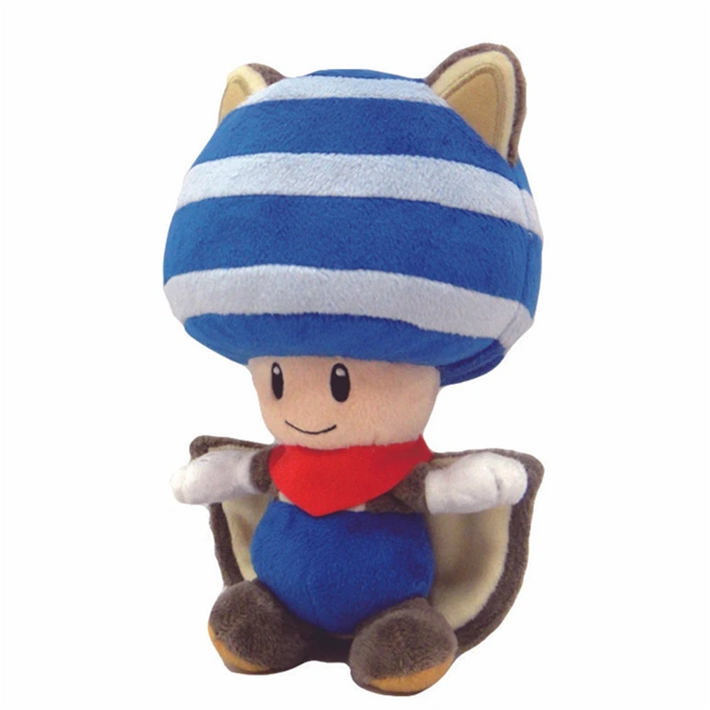 Super Mario Series Flying Squirrel Blue Toad 9" Plush-Sanei