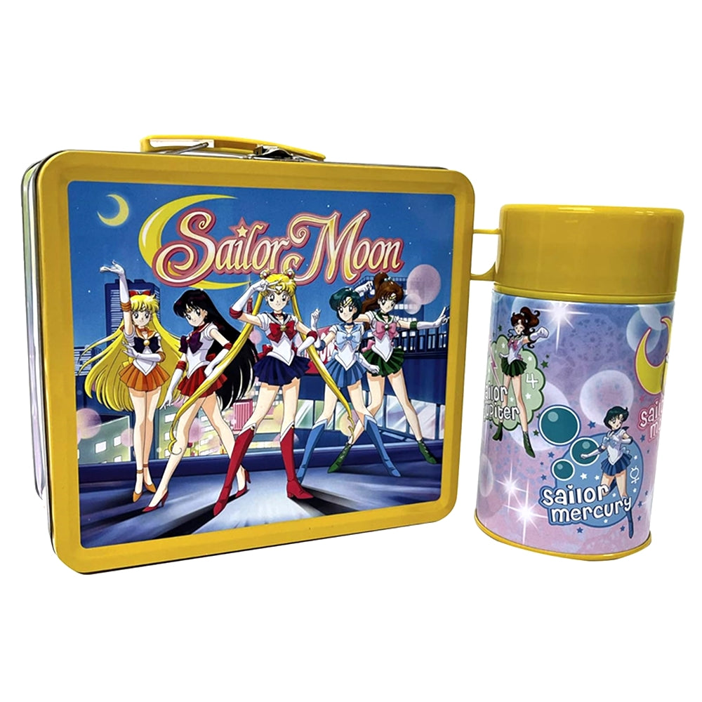 TIN TITANS SAILOR MOON SCOUT LINEUP LUNCHBOX & SOUP CONTAINER-PX Exclusive
