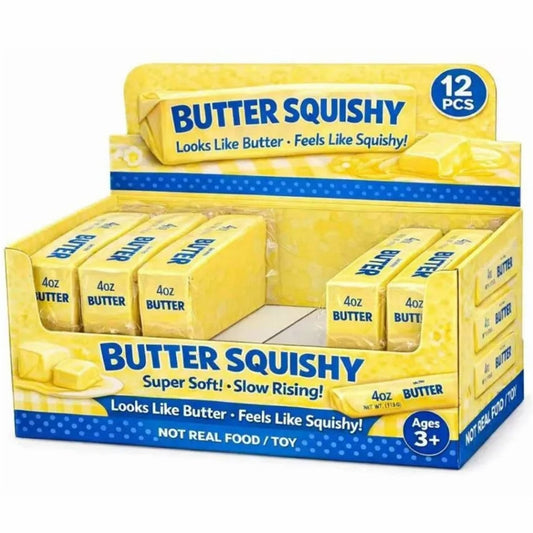 4 OZ Butter Stick Slow Rising Scented Squishy Toy Asst- 12pcs PDQ