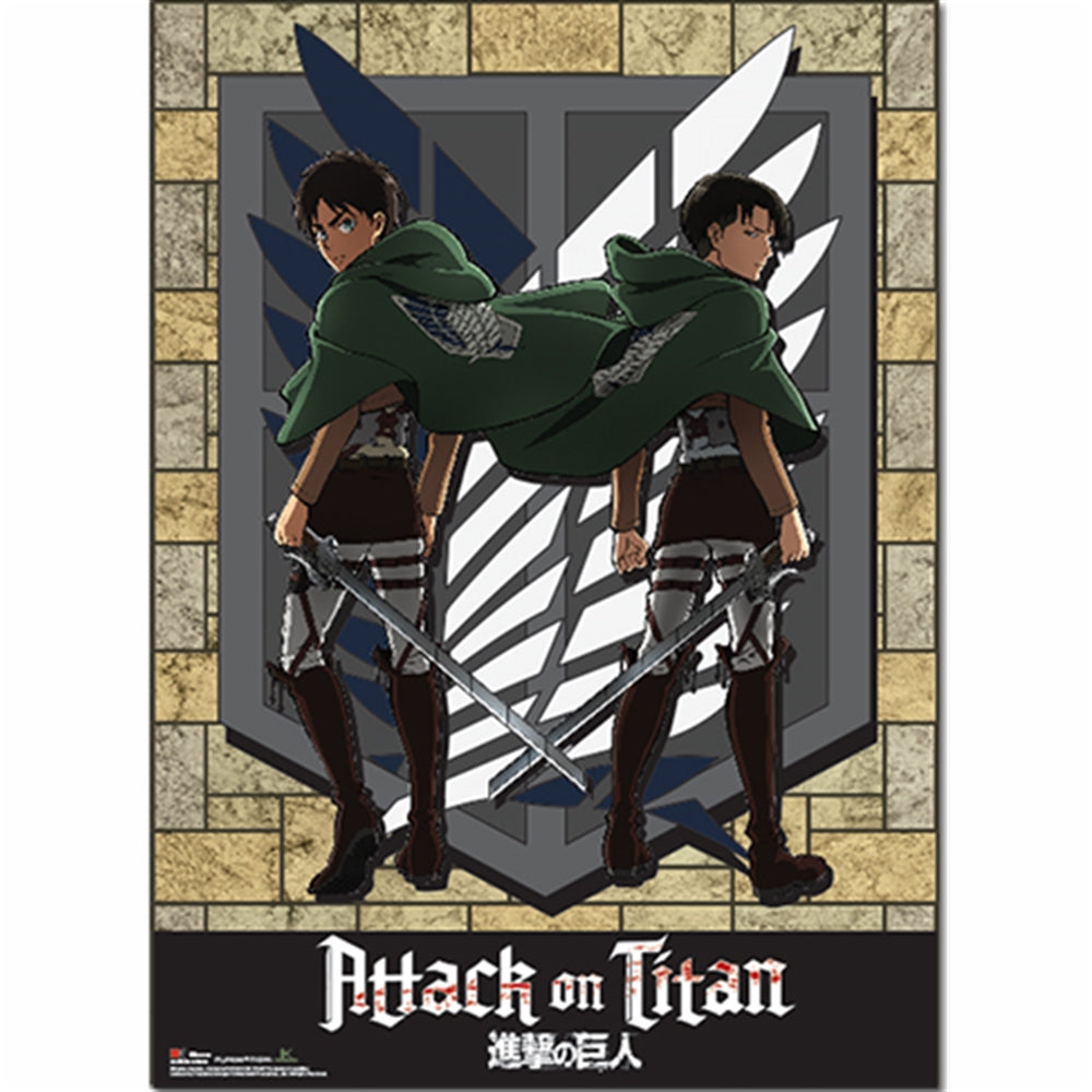 ATTACK ON TITAN - EREN AND LEVI WALLSCROLL