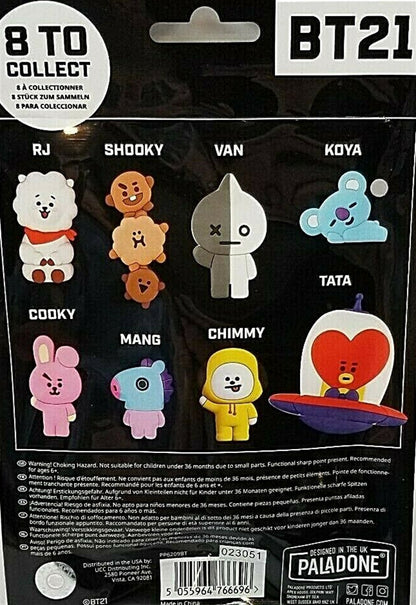 BT21 Rubber Pin Badges Blind Bag Asst-12pcs PDQ