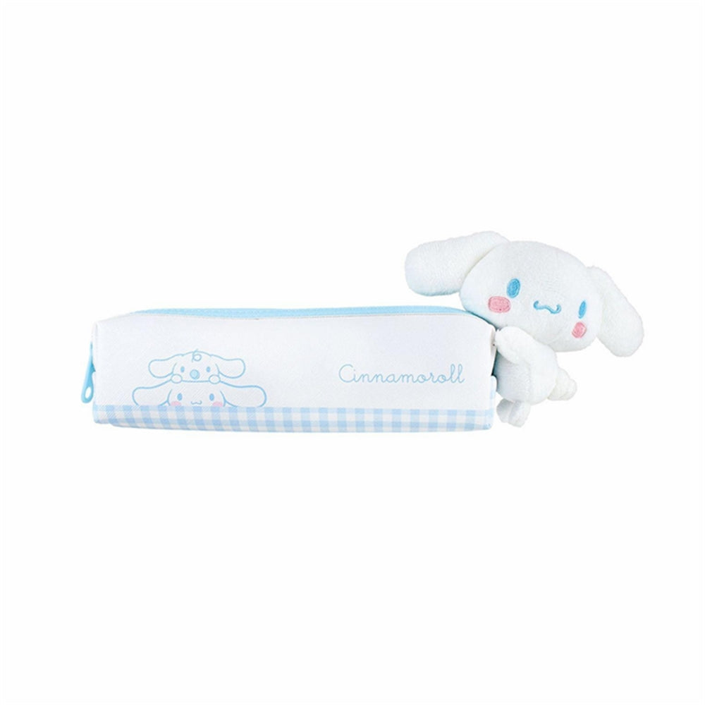 Sanrio Cinnamoroll PU Leather Pencil Case with Mini Plush-Japan Imports