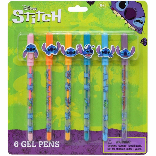 Disney Stitch 6pk Gel Pens on Blister Card