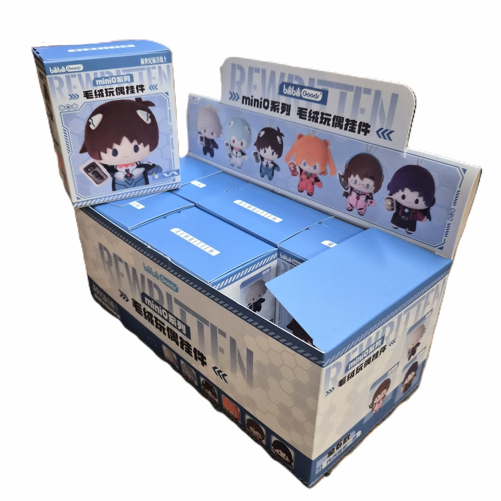 Evangelion Rewritten Series MiniQ Plush Keychain Blind Box Asst-6pcs PDQ