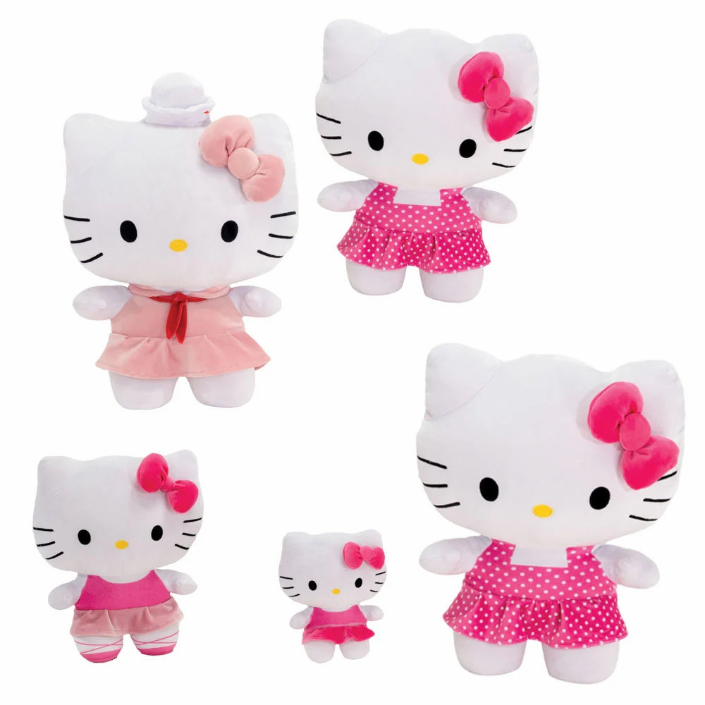 HELLO KITTY - 13.5IN 4 ASST. DRESSES -BALLERINA, SAILOR,POLKA DOT&PINK-Set of 4