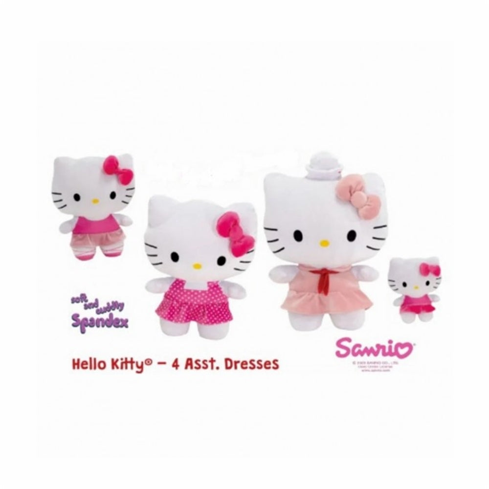 HELLO KITTY - 9 IN 4 ASST. DRESSES -BALLERINA, SAILOR, POLKA DOT & PINK PLUSH SET-Set of 4