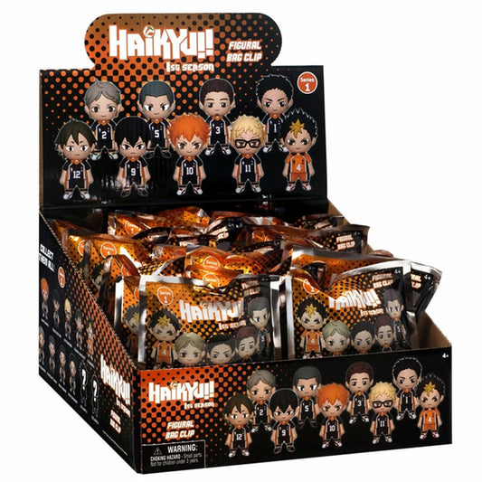 Haikyuu!! 3D Foam Keyring Asst-24pcs PDQ