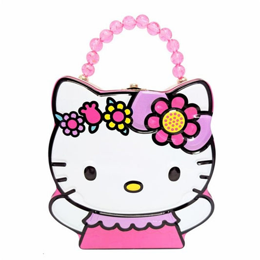 Hello Kitty Peace and Love Head Shaped Carrier with Bead Handle