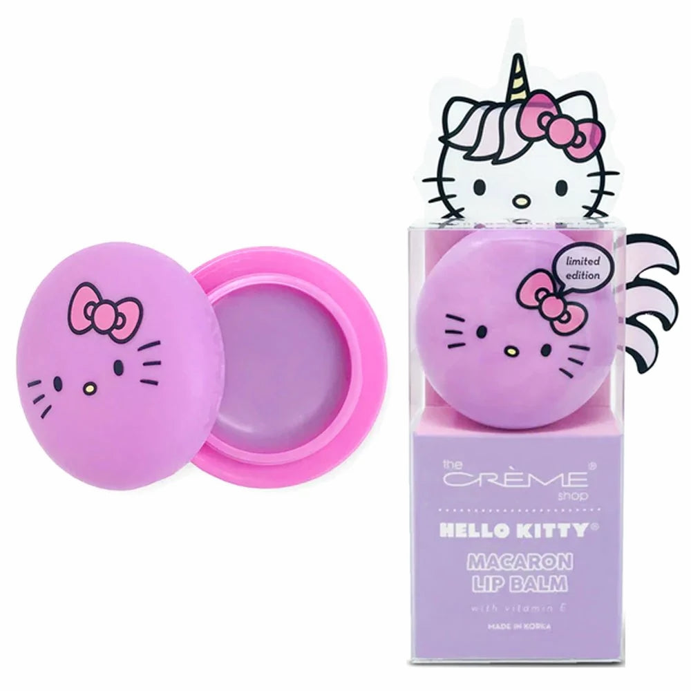 Hello Kitty Unircorn Macaron Lip Balm in a Display Box-Rainbow Shebert+Vitamin E