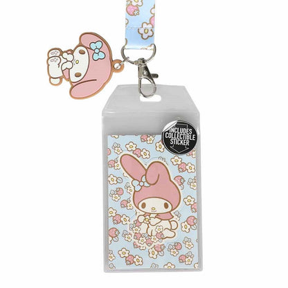 MY MELODY SUBLIMATED LANYARD with CHARM & ID CARD HOLDER