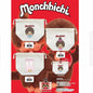 Monchhichi Print Canvas Pouch with Draw String-Set of 6-Japan Imports