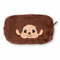 Monchhichi  Face Embroidery Patch Rectangle Shape Soft Pouch
