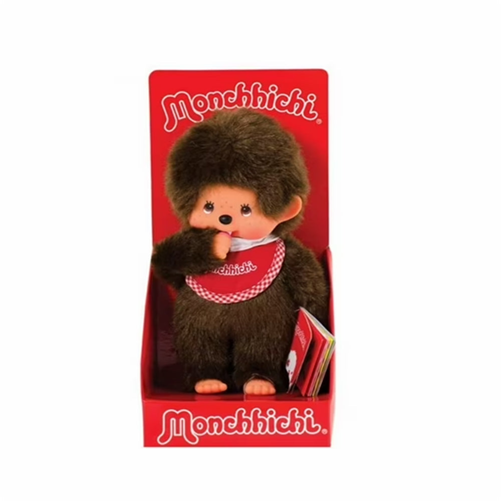 Monchhichi Classic Boy with Red Bib Plush Doll