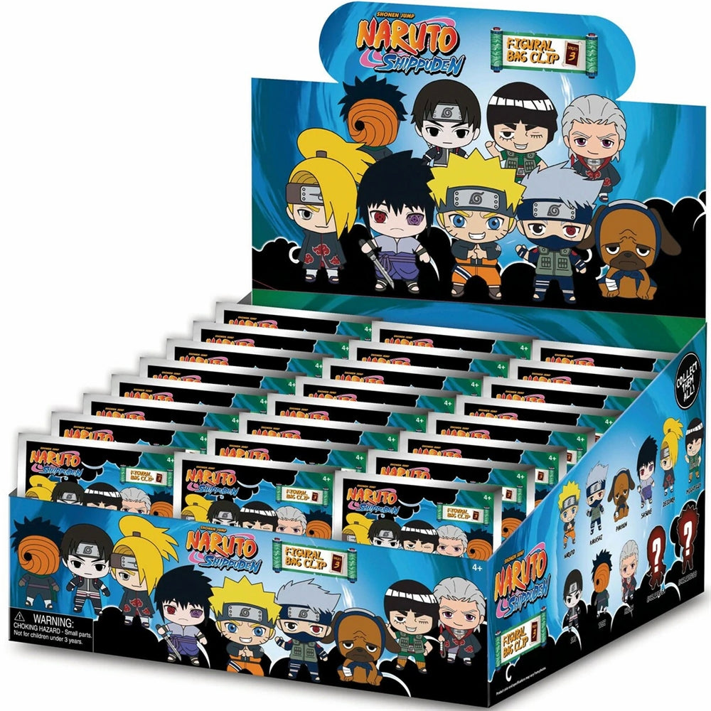 Naruto Shippuden Ser. 3 3D Foam Keyring Asst-24pcs PDQ