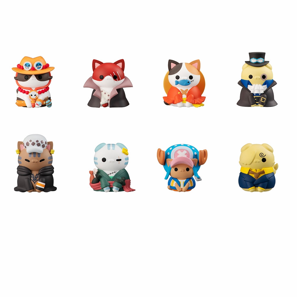NyaPieceNyan! Vol. 1 - I'm gonna be King of Paw-rates!! (Repeat) "One Piece",Megahouse Mega Cat Project-Set of 8(Box)