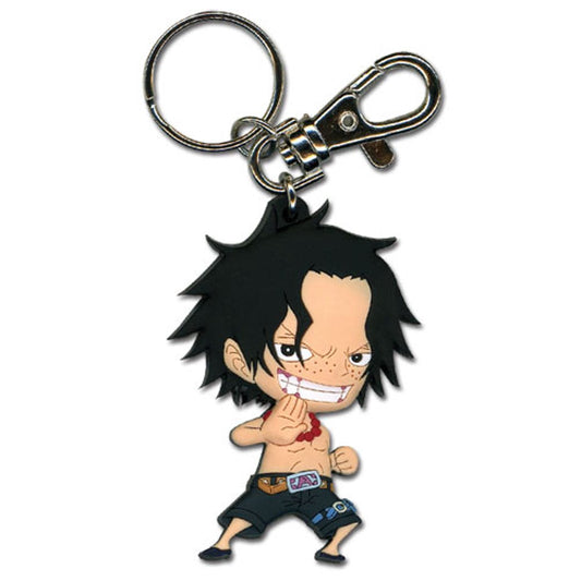 One Piece SD Ace PVC Keychain