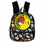 POKEMON  PIKACHU & POKE BALL CIRCLE RUBBER PATCH ALL OVER PRINT 12" MINI BACKPACK