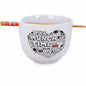 Peanuts "Munch Time" 20-Ounce Ceramic Ramen Bowl and Chopstick Set